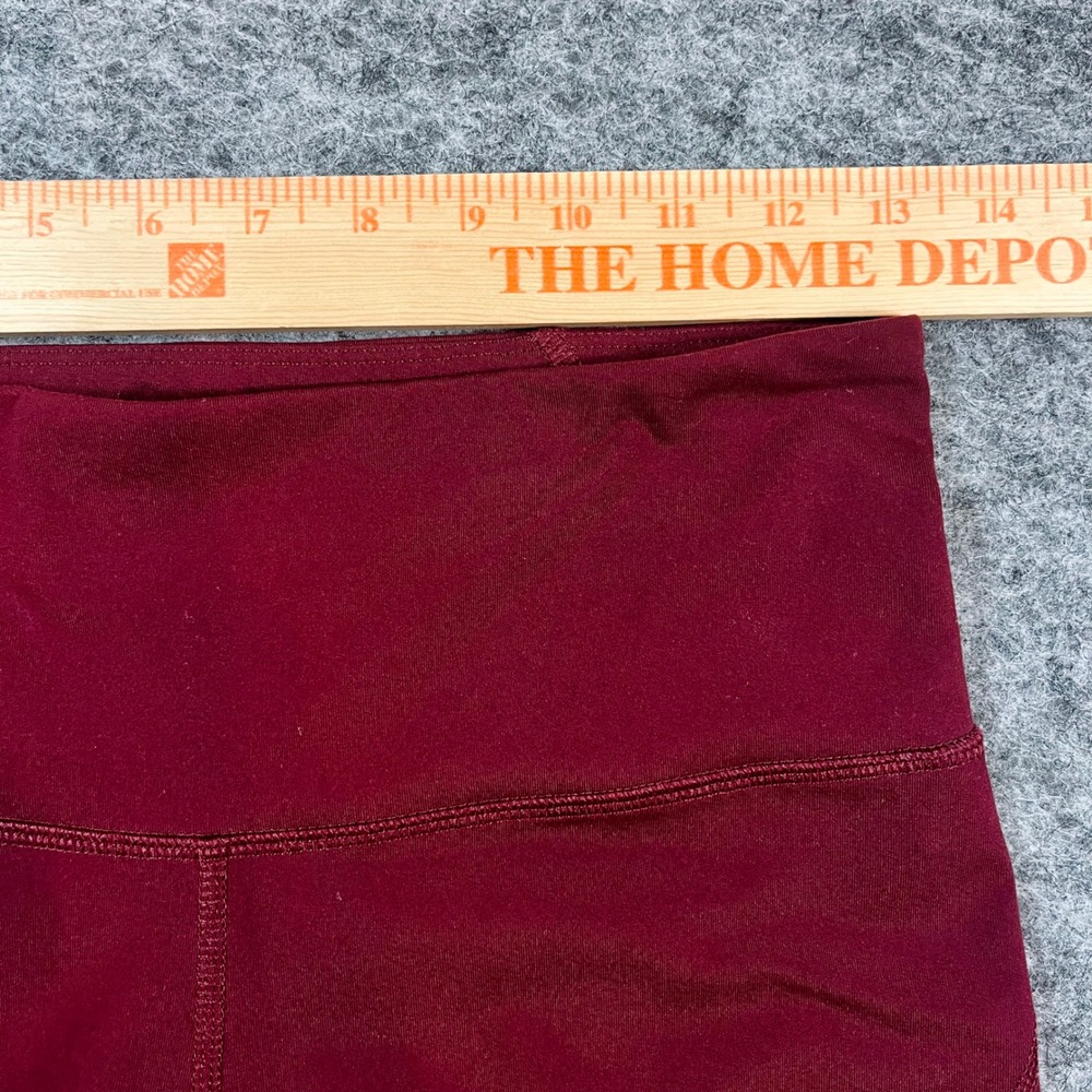 Old Navy Active Elevate Leggings Women M Burgundy Wine Go-Dry Mesh Athleisure - Picture 6 of 8